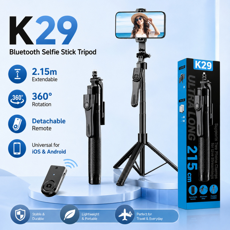Photography Blog - 2M Bluetooth Selfie Stick-statief met afstandsbediening,