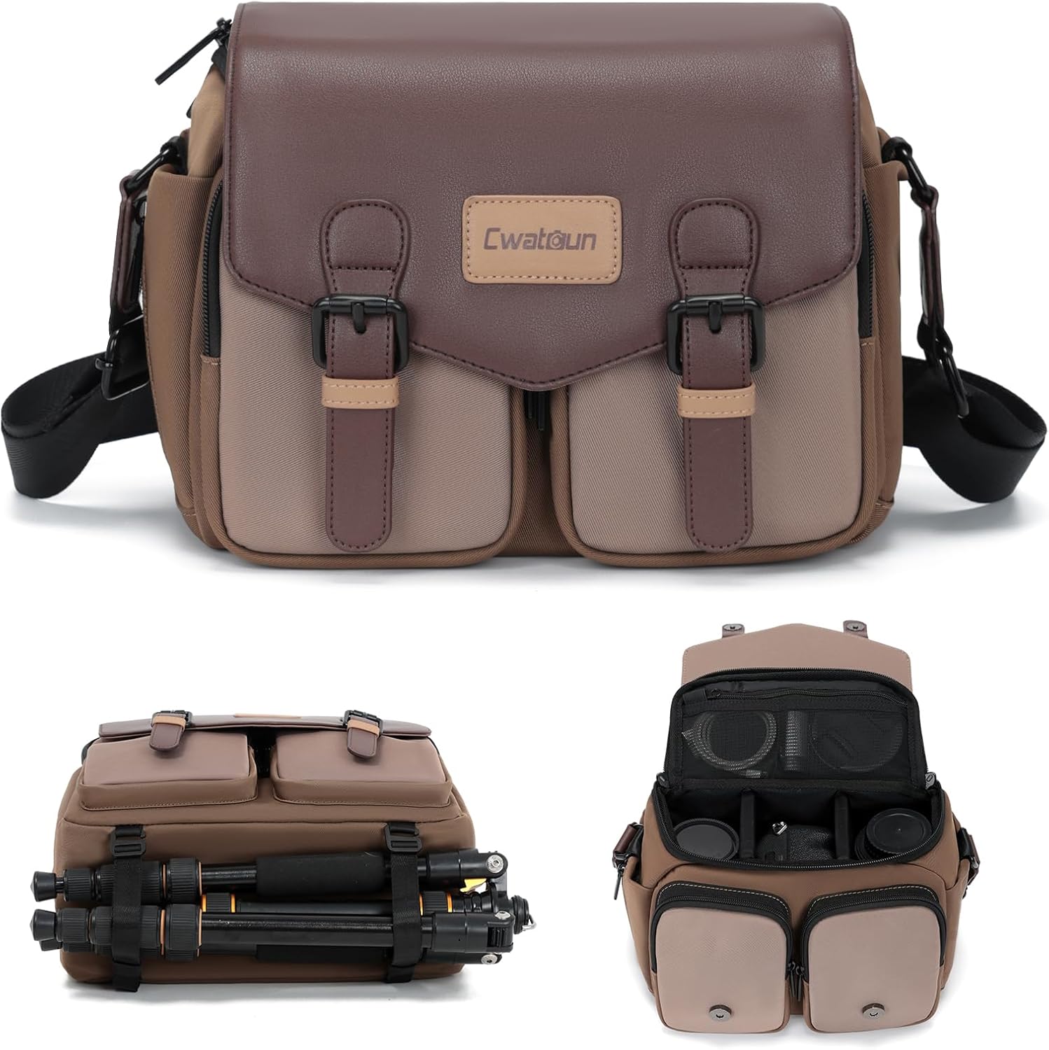 Camera Bag Waterproof - Japanse stijl kleurblokkerende cameratas met één