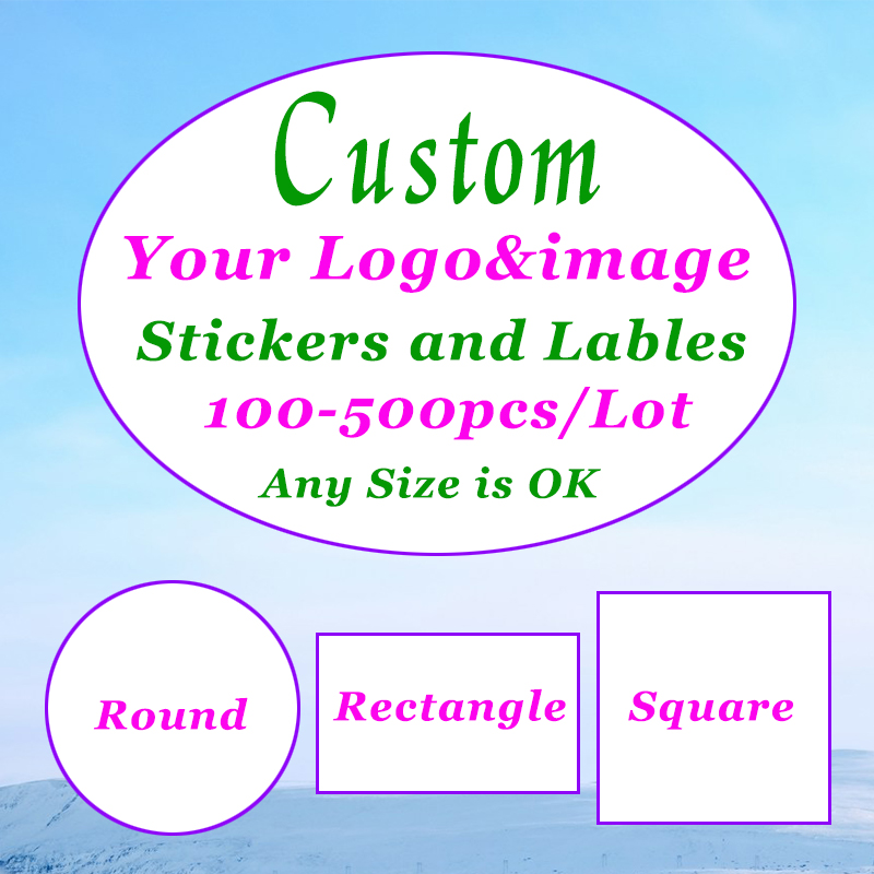 Photography Logo - 500-100 stuks aangepaste stickers aangepaste logo-labels