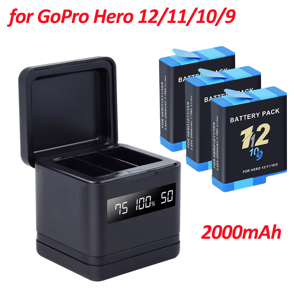 Gopro Action Camera Hero 12 Black - PALO Batterij voor GoPro Hero 10
