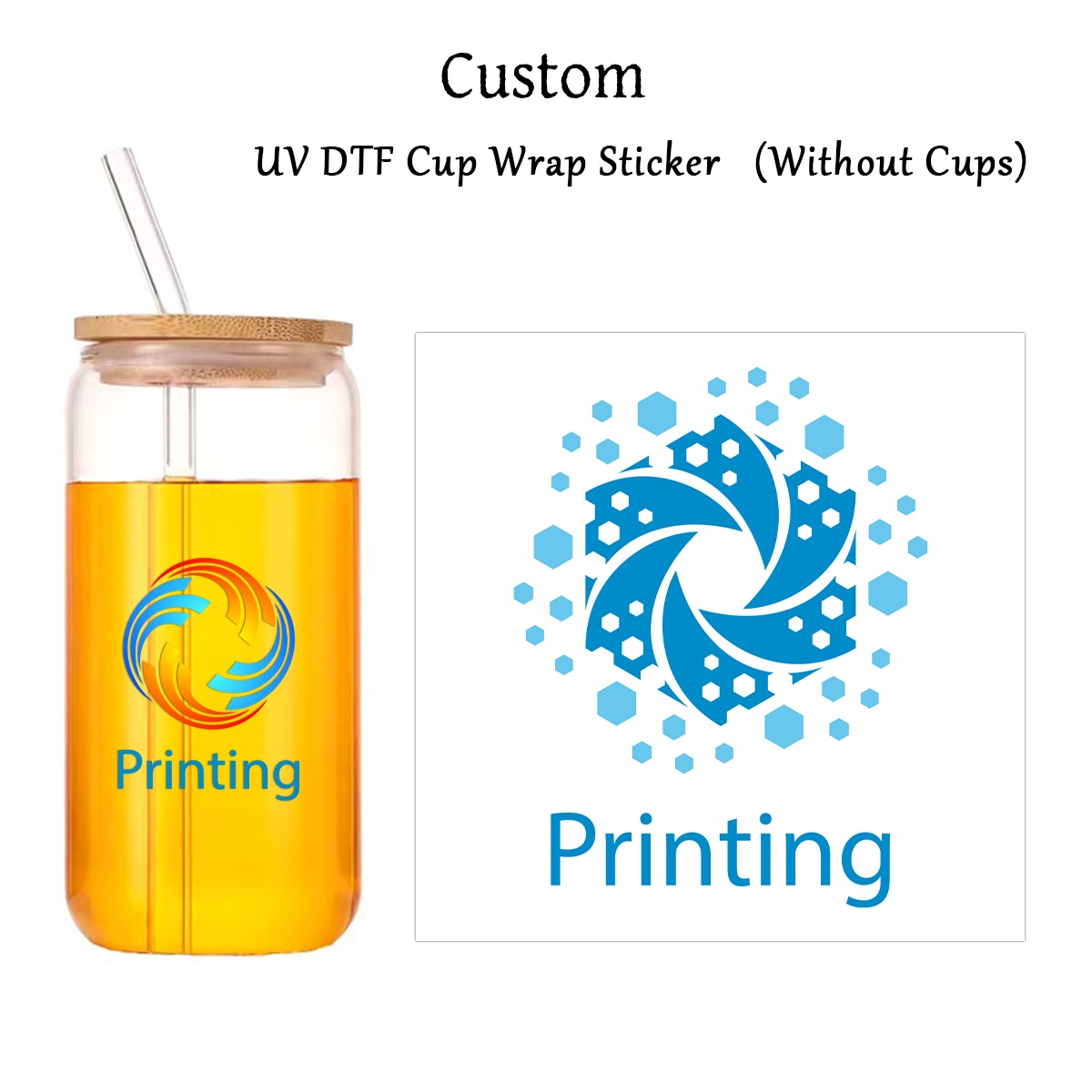 Photography Logo - 1pc aangepaste UV-overdracht afbeelding labelstickers voor