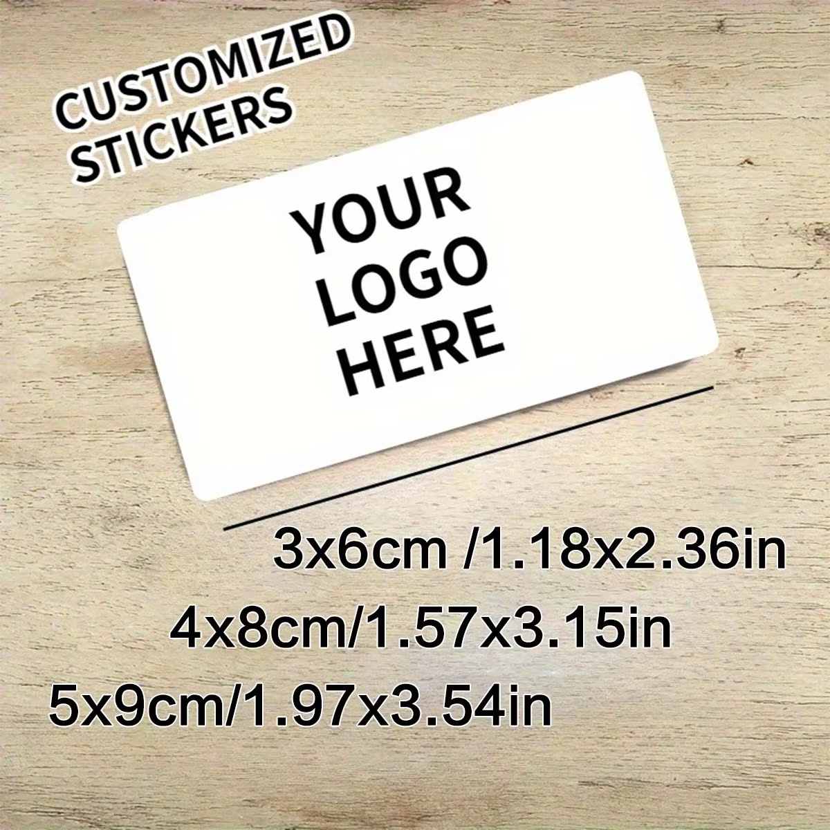Photography Logo - Op maat gemaakte rechthoekige stickers –
