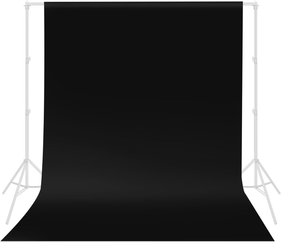 Photography Backdrop Muslin - Zwarte achtergrond voor fotografie Puur zwarte