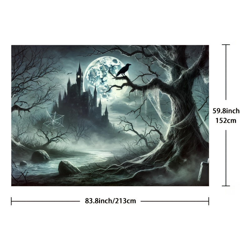 Ghost Castle Halloween-achterg - Photography Dark Cloth recensie en prijs
