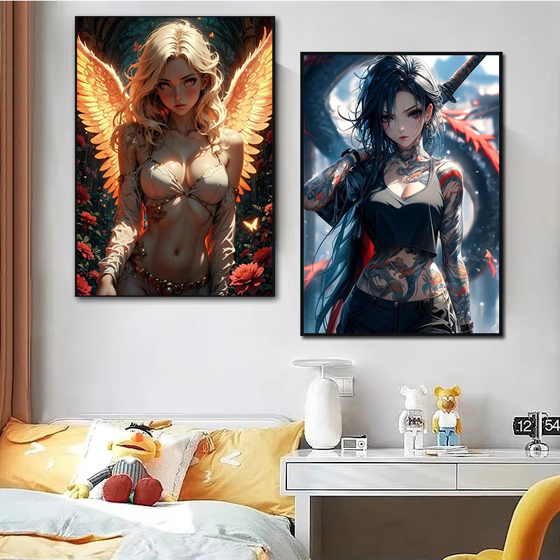 Dark Academy Sexy Angel Tattoo - Photography Dark Cloth recensie en prijs