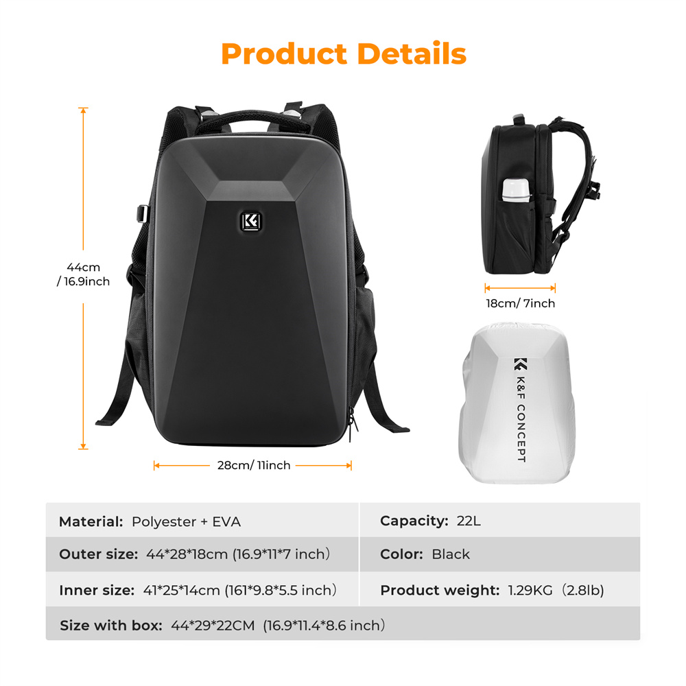 K&F CONCEPT Camera tas met gro - Camera Bag Waterproof recensie en prijs