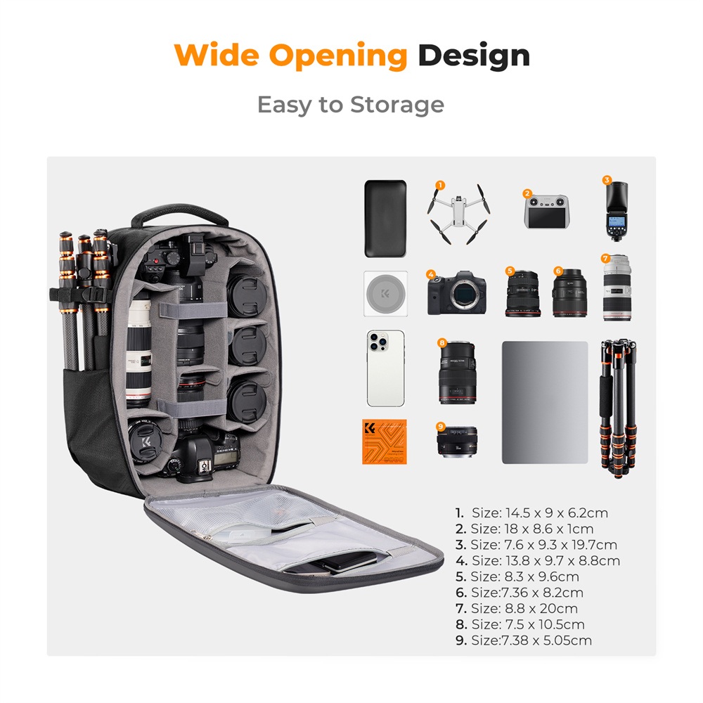 K&F CONCEPT Camera tas met gro - Camera Bag Waterproof recensie en prijs