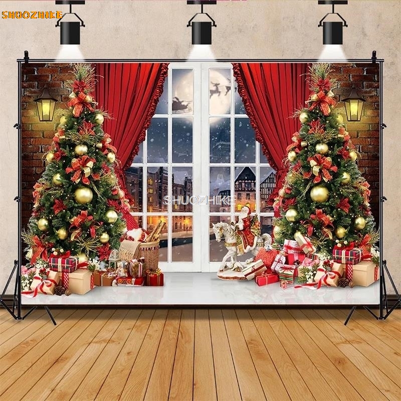 SHUOZHIKE Kerstboom Bloem Kran - Photography Backdrop Muslin recensie en prijs