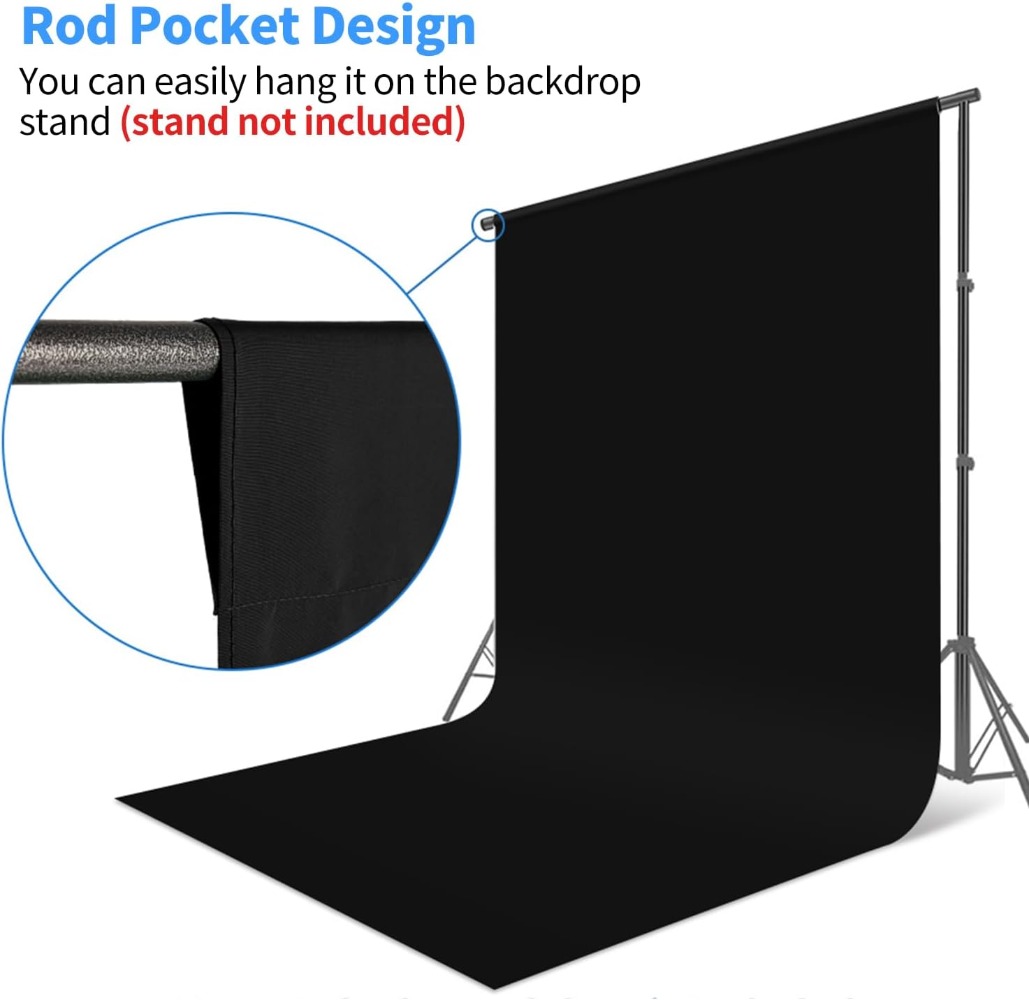 Zwarte achtergrond voor fotogr - Photography Backdrop Muslin recensie en prijs